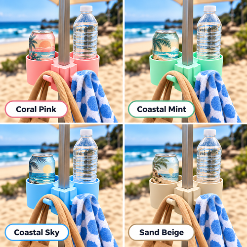 Cabana Hub Set - Drink Holder & Hook Organiser for CoolCabana